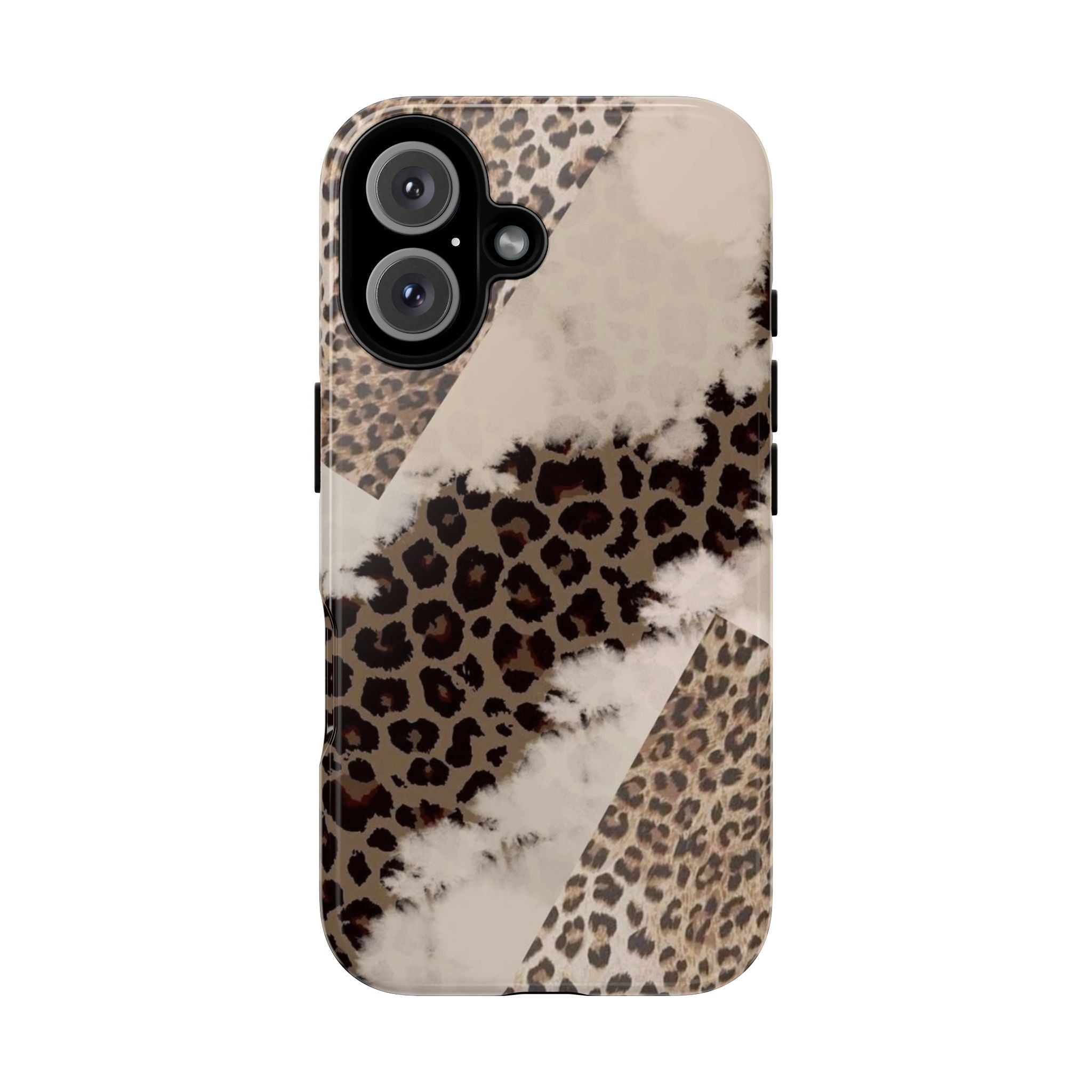 Leopard Stripe Tough Phone Case — Protective Animal Print iPhone Cover