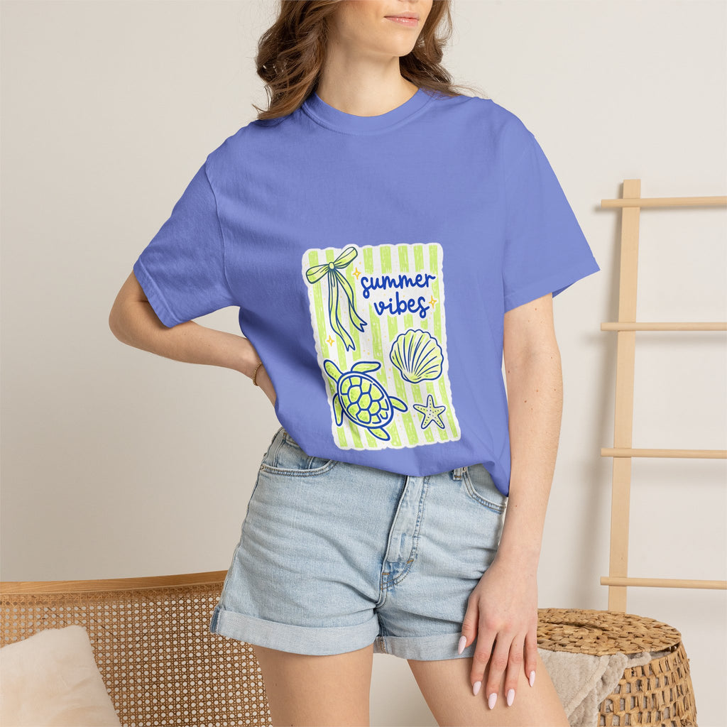 Summer Vibes Sea Life T-Shirt — Turtle & Shell Beach Graphic Tee