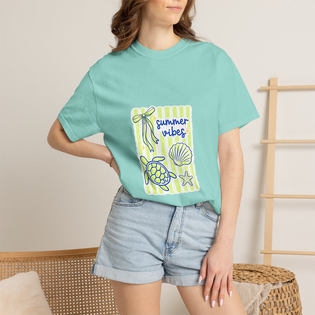 Summer Vibes Sea Life T-Shirt — Turtle & Shell Beach Graphic Tee