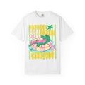 Graphic T-Shirt — “Hotter Than Hoochie Coochie” Retro Pool Float Design