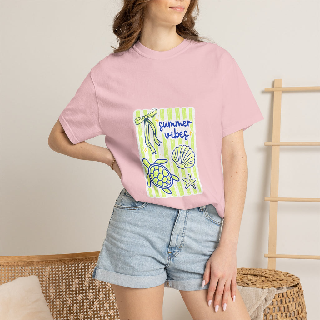 Summer Vibes Sea Life T-Shirt — Turtle & Shell Beach Graphic Tee