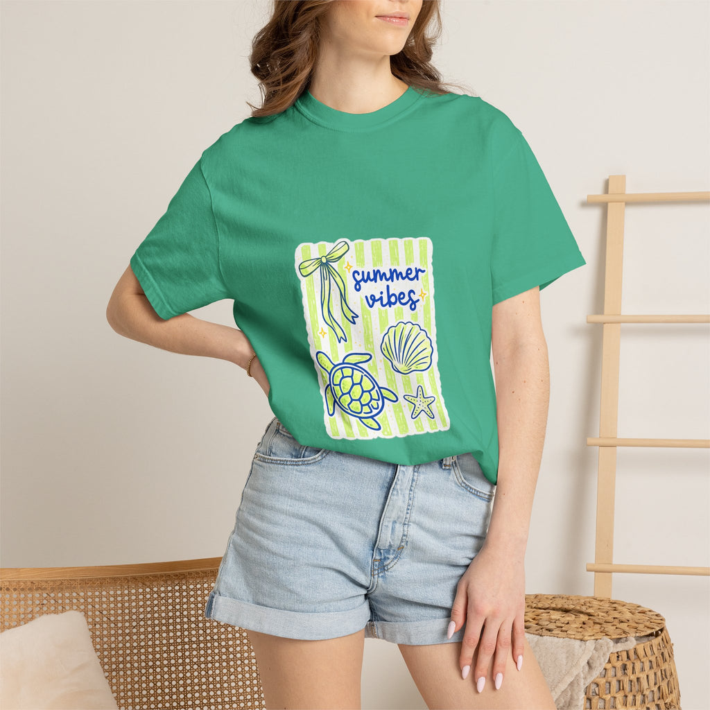 Summer Vibes Sea Life T-Shirt — Turtle & Shell Beach Graphic Tee