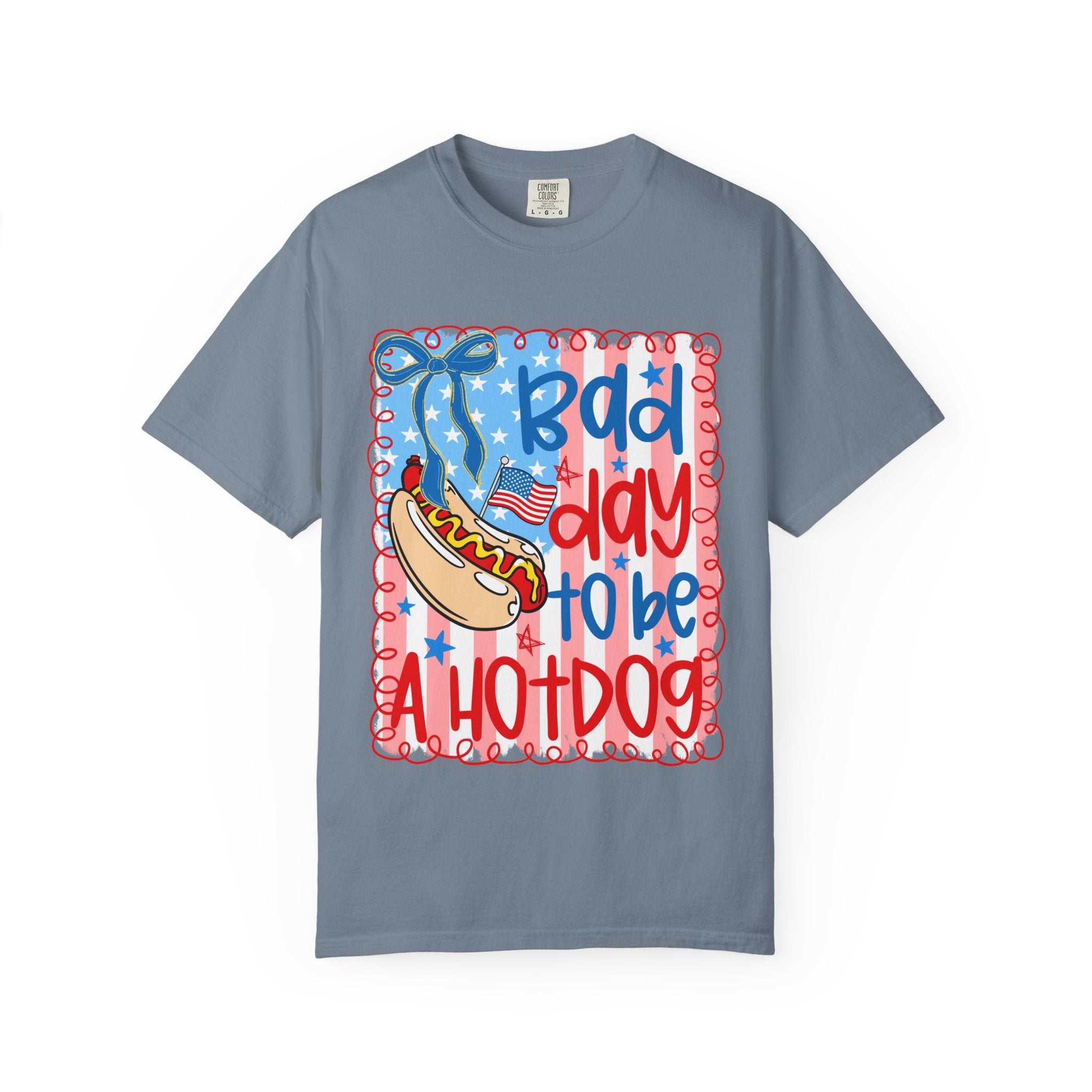 Hot Dog T-Shirt — "Bad Day to Be a Hotdog" Patriotic BBQ Tee