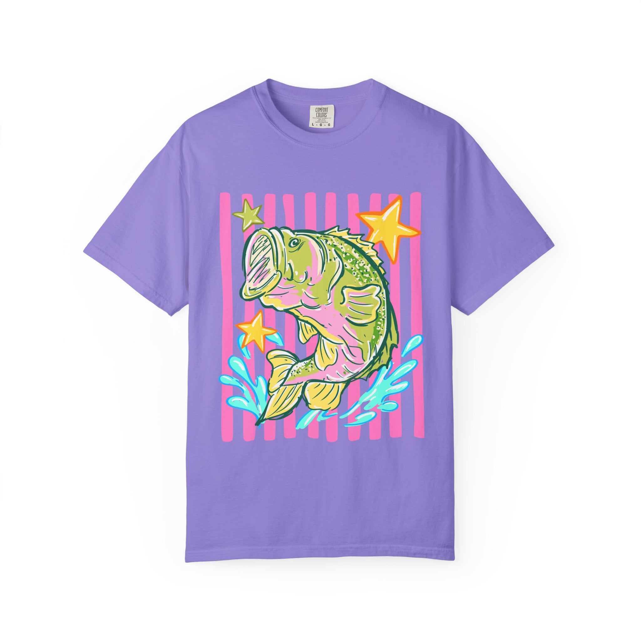 Bass Catch Graphic T-Shirt — Neon Fishing Tee