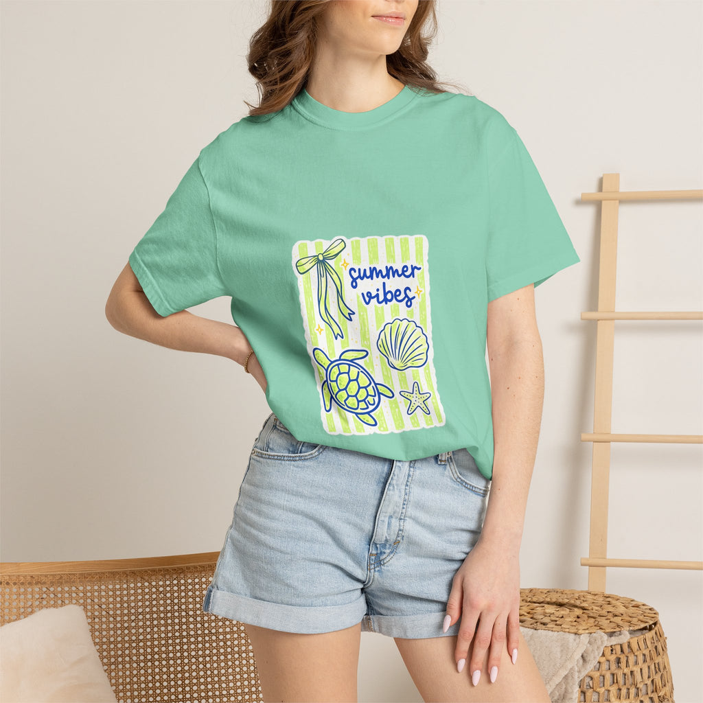 Summer Vibes Sea Life T-Shirt — Turtle & Shell Beach Graphic Tee
