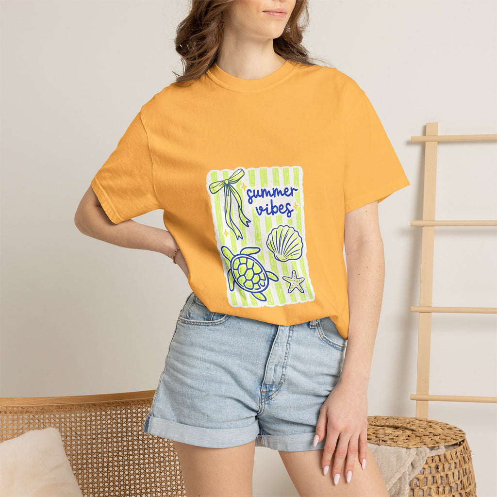 Summer Vibes Sea Life T-Shirt — Turtle & Shell Beach Graphic Tee