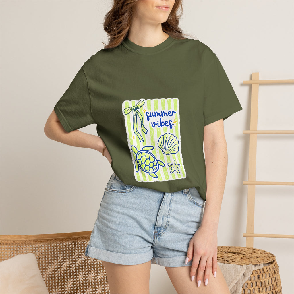 Summer Vibes Sea Life T-Shirt — Turtle & Shell Beach Graphic Tee