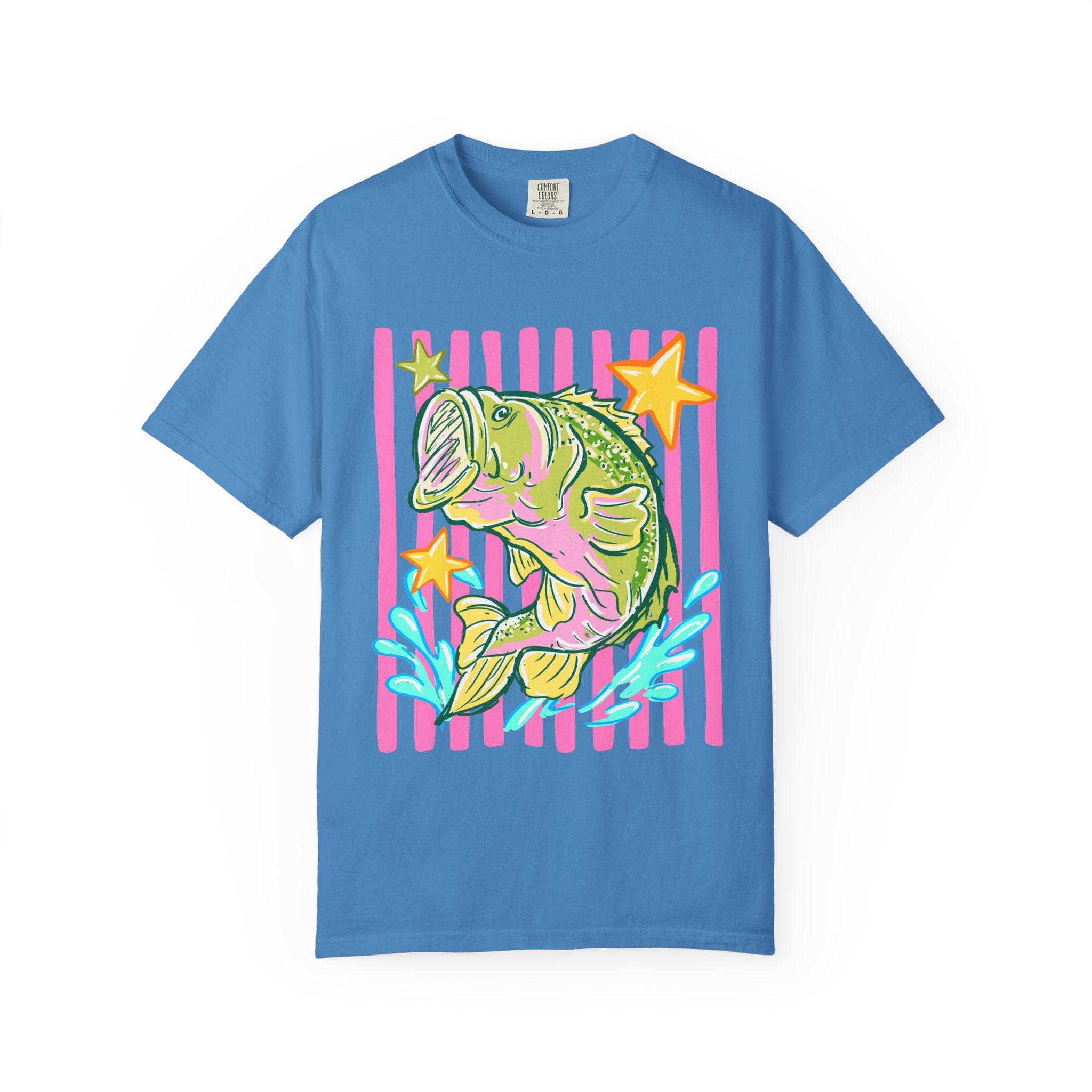 Bass Catch Graphic T-Shirt — Neon Fishing Tee