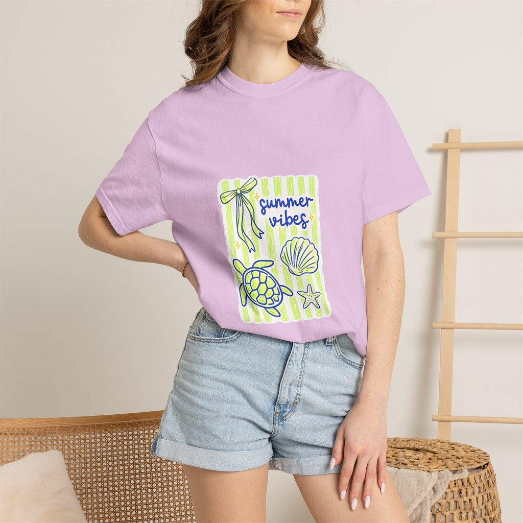 Summer Vibes Sea Life T-Shirt — Turtle & Shell Beach Graphic Tee