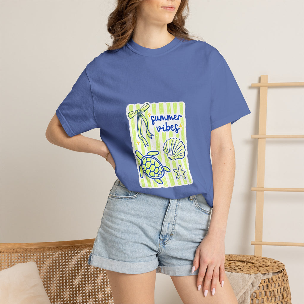 Summer Vibes Sea Life T-Shirt — Turtle & Shell Beach Graphic Tee