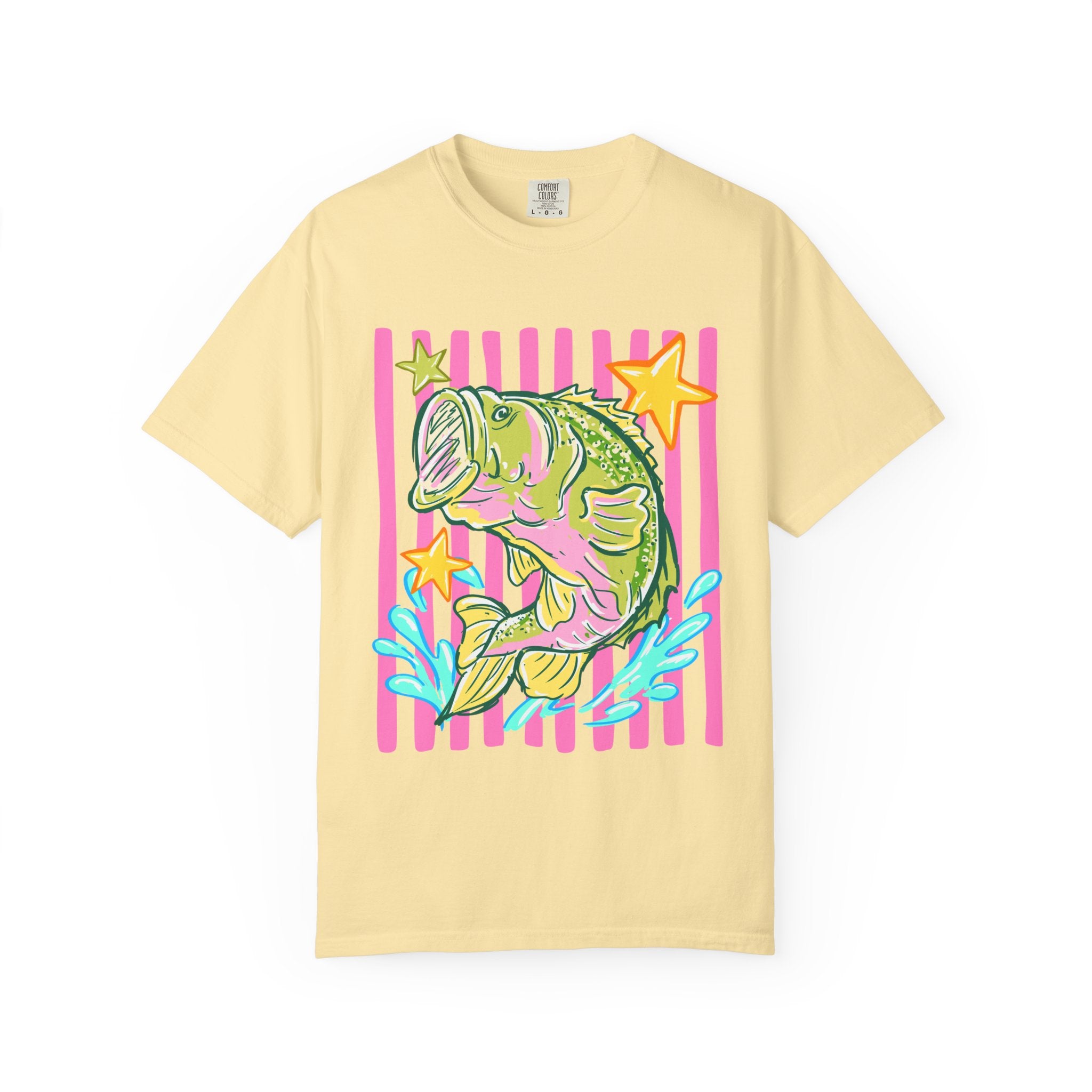 Bass Catch Graphic T-Shirt — Neon Fishing Tee