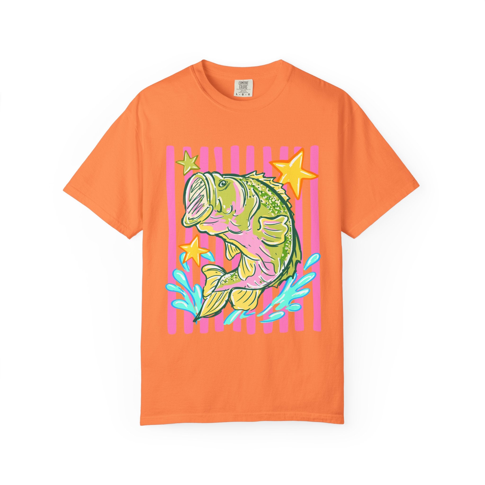 Bass Catch Graphic T-Shirt — Neon Fishing Tee