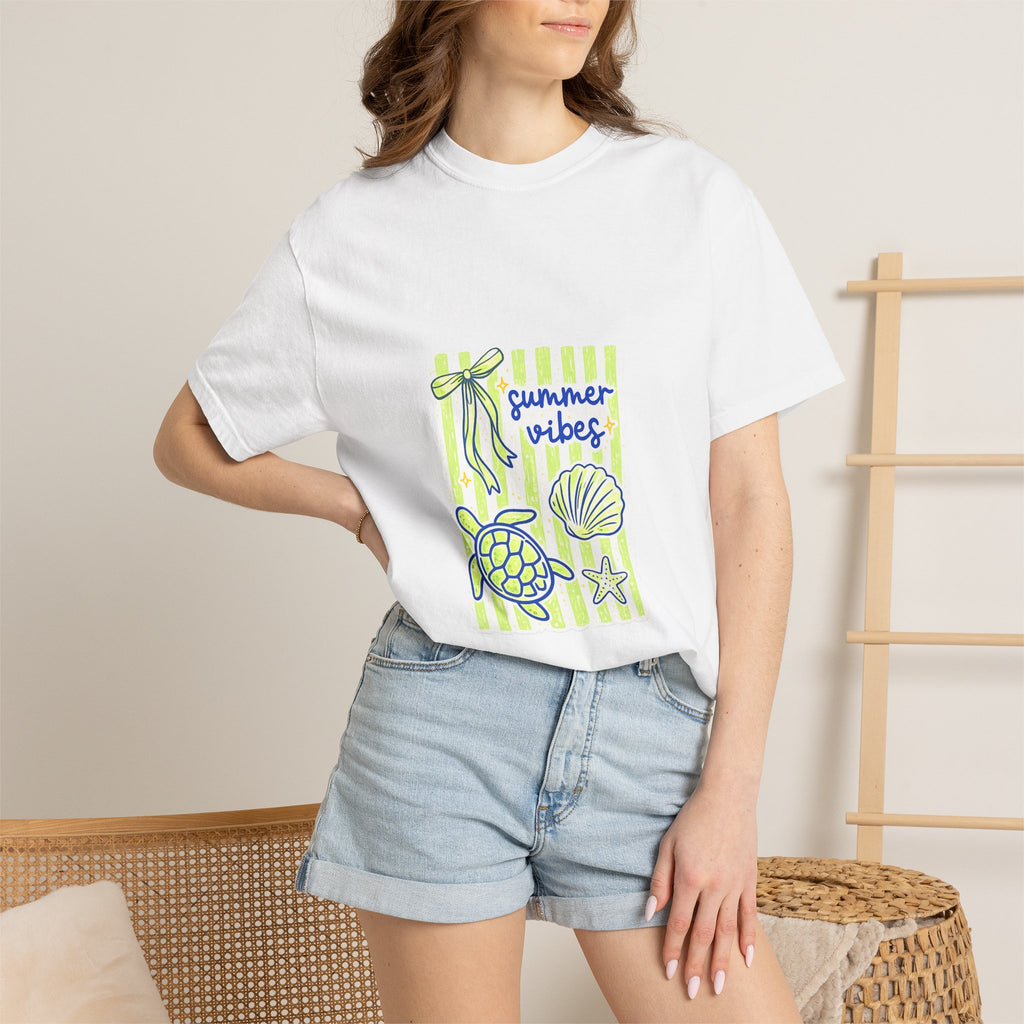Summer Vibes Sea Life T-Shirt — Turtle & Shell Beach Graphic Tee
