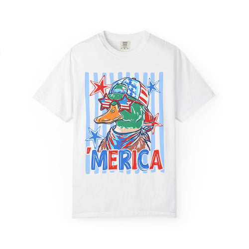 'Merica Duck Graphic T-Shirt — Patriotic American Mallard Tee