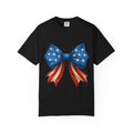 American Flag Bow T-Shirt — Patriotic Stars & Stripes Graphic Tee for Fourth of July