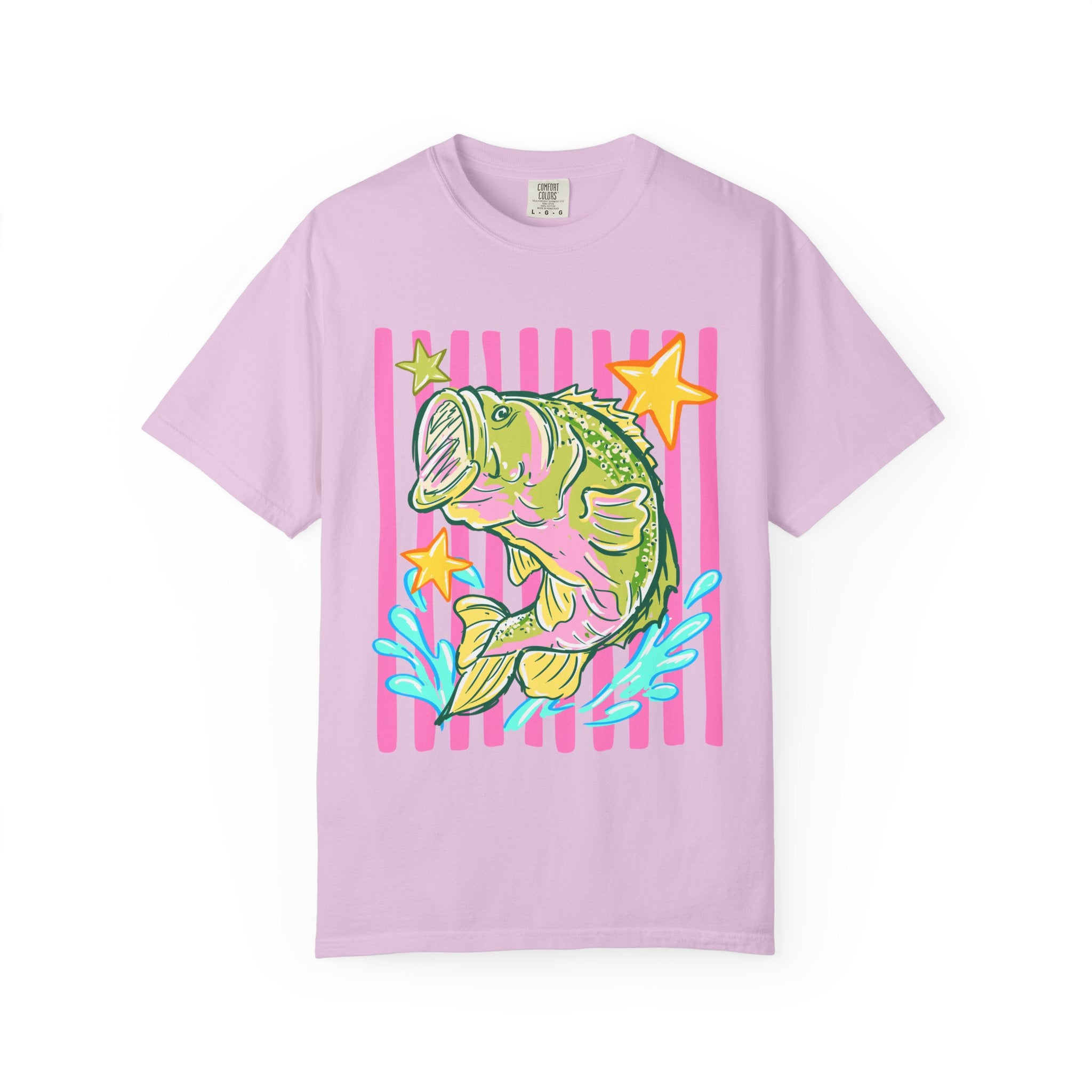 Bass Catch Graphic T-Shirt — Neon Fishing Tee