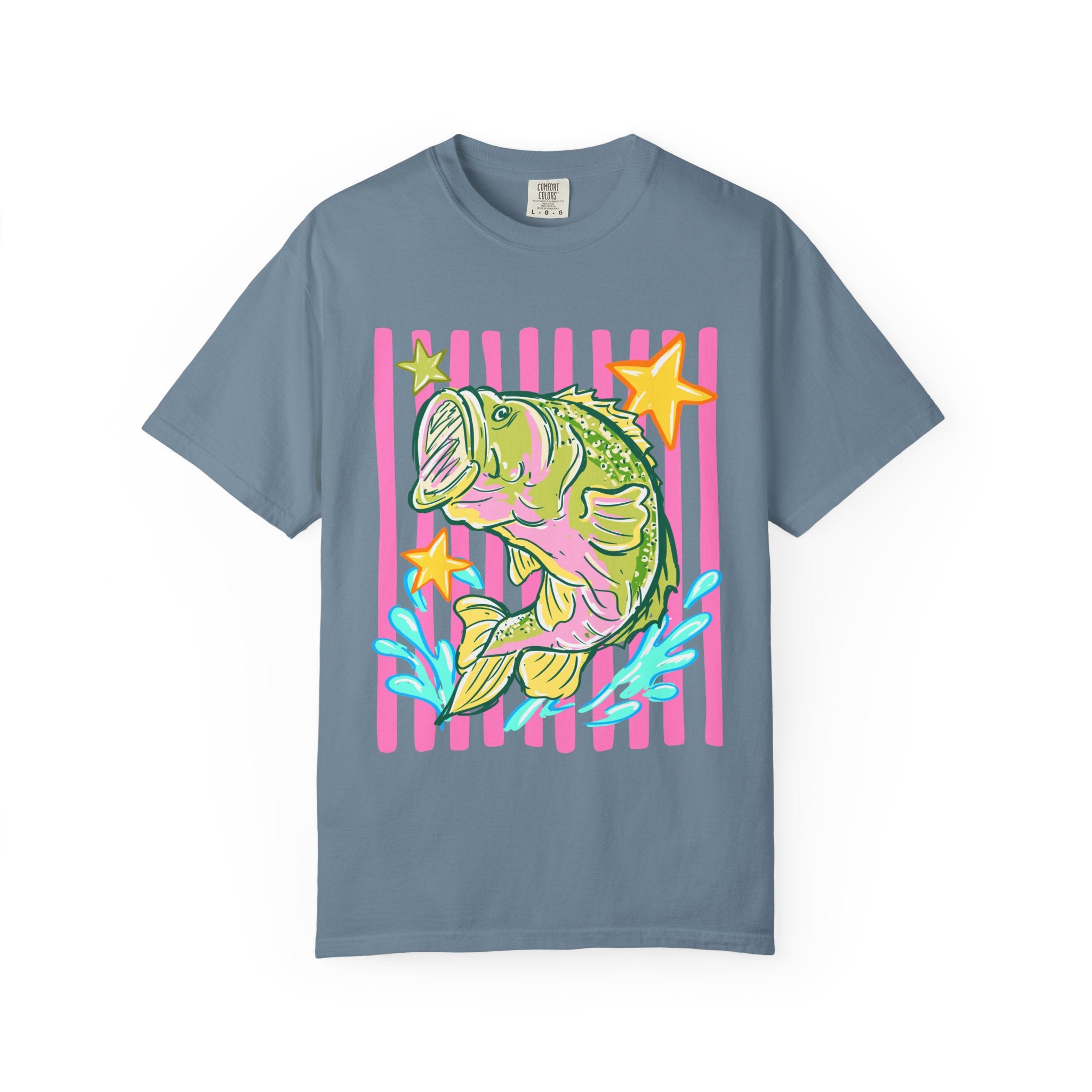 Bass Catch Graphic T-Shirt — Neon Fishing Tee