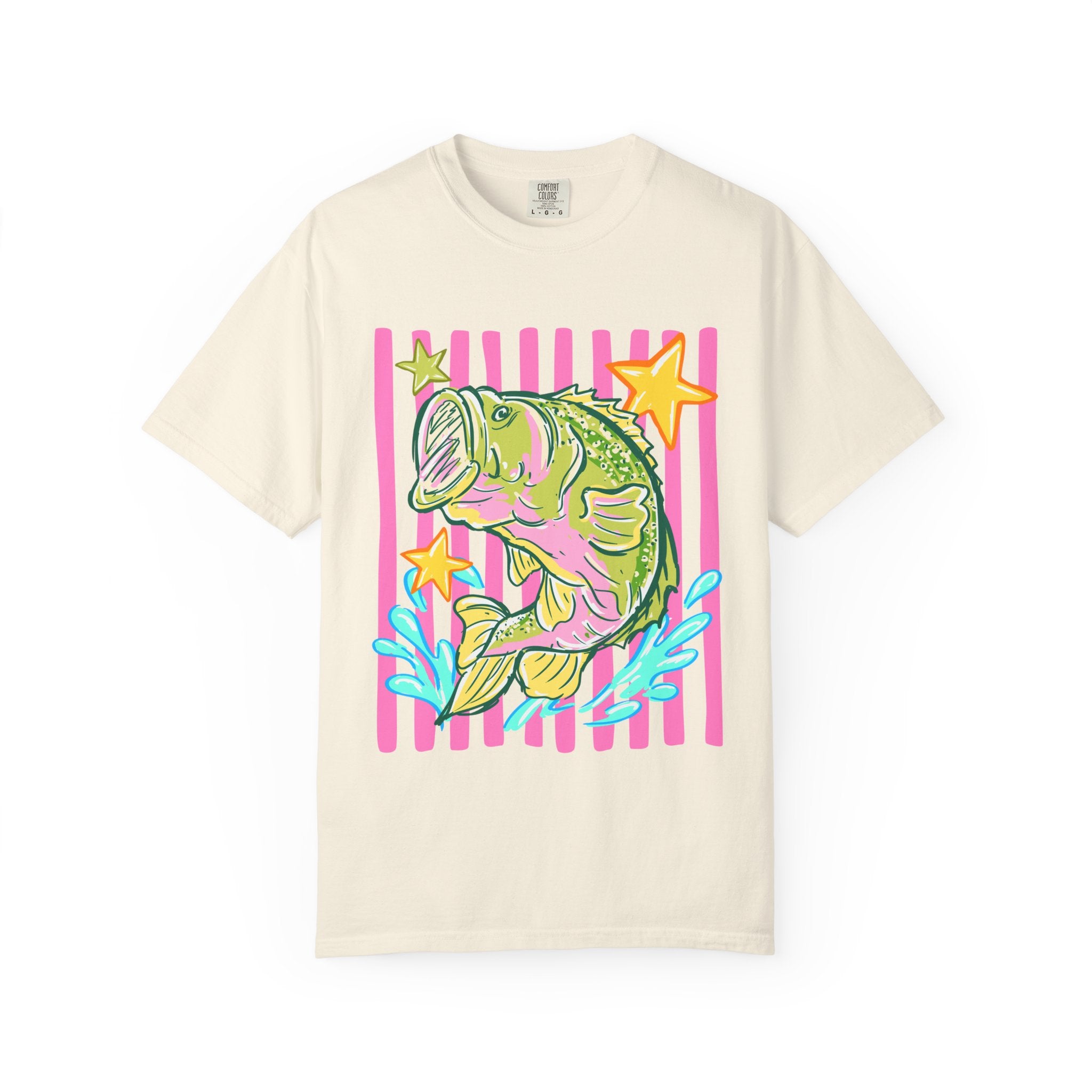 Bass Catch Graphic T-Shirt — Neon Fishing Tee