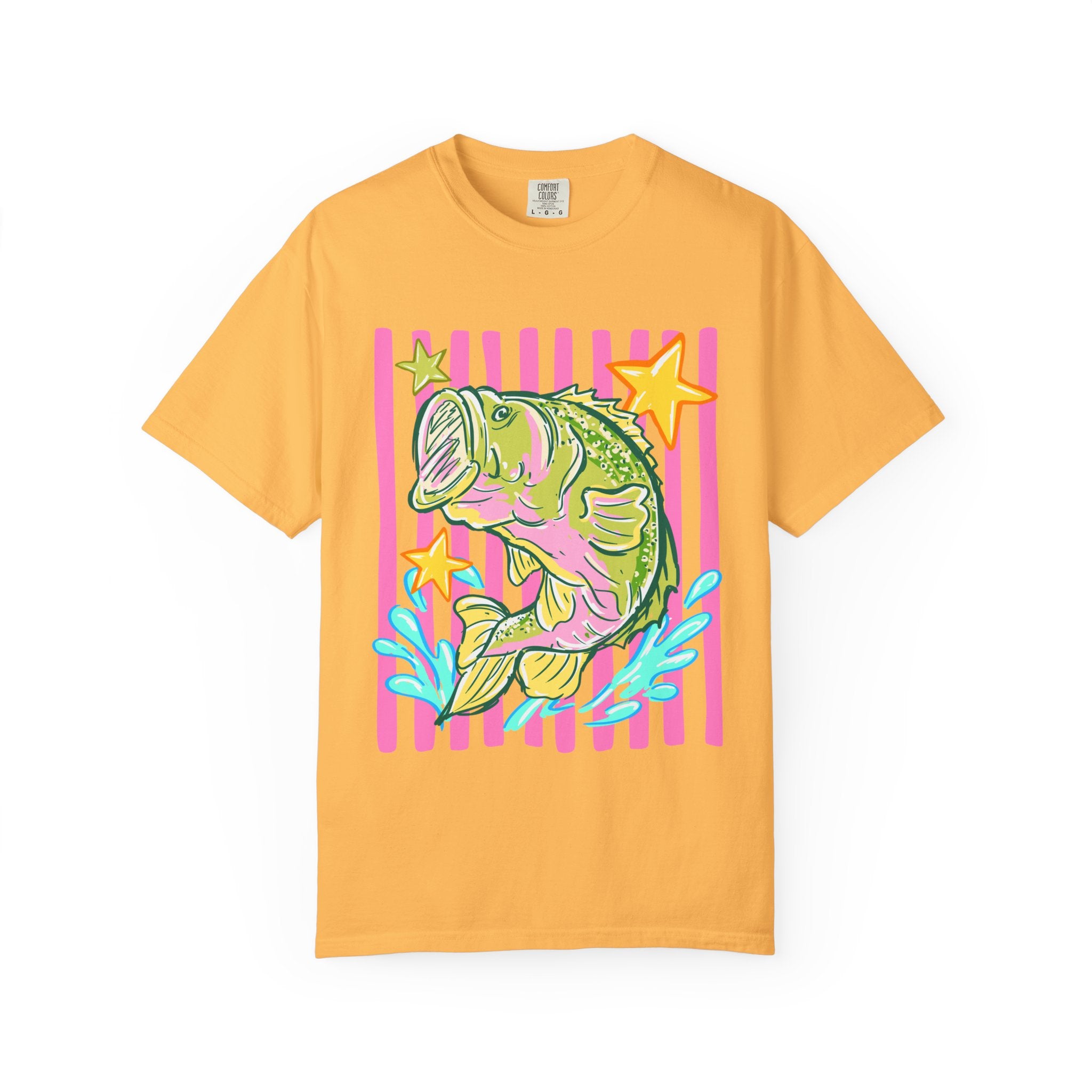 Bass Catch Graphic T-Shirt — Neon Fishing Tee