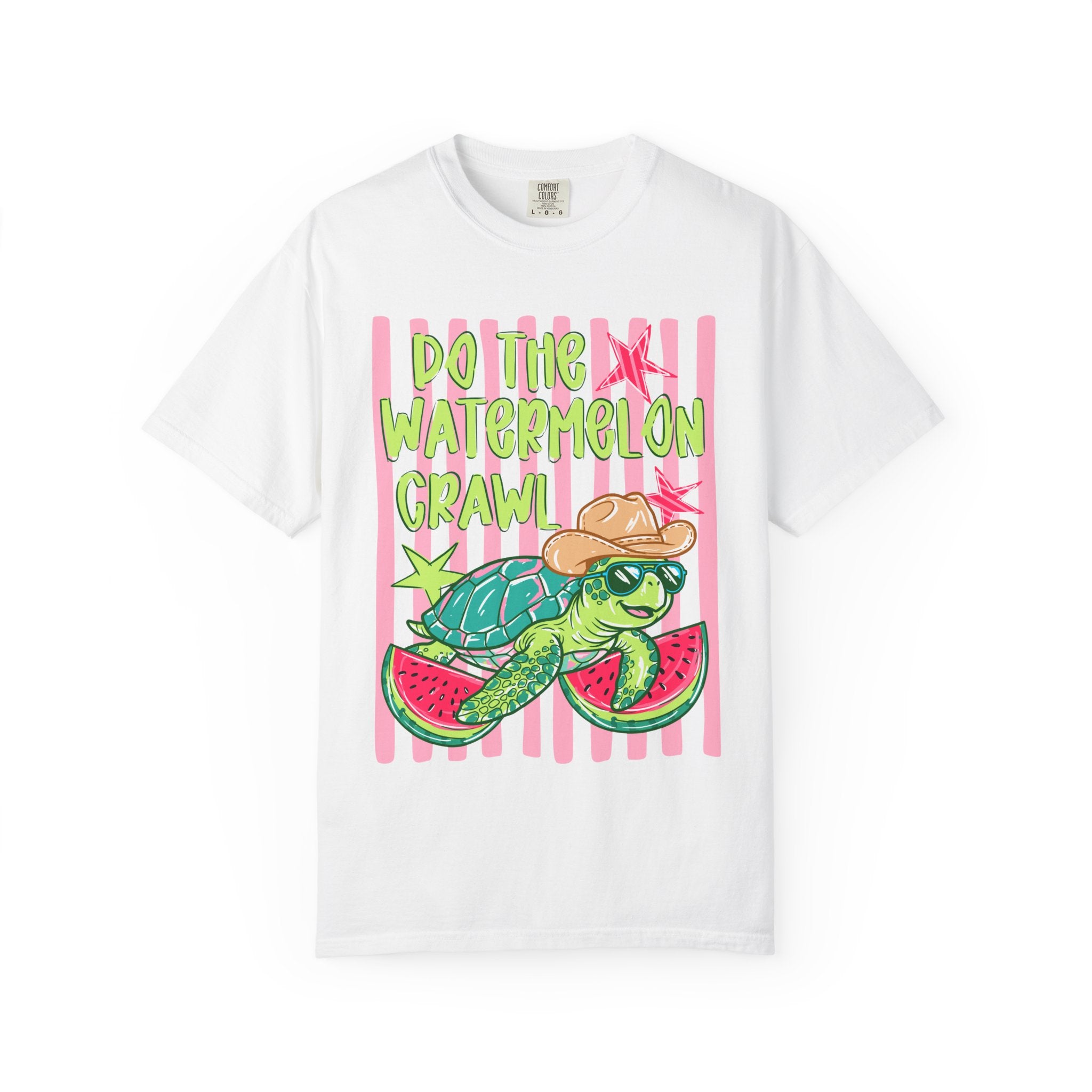 Watermelon Crawl T-Shirt — Cute Turtle Summer Graphic Tee