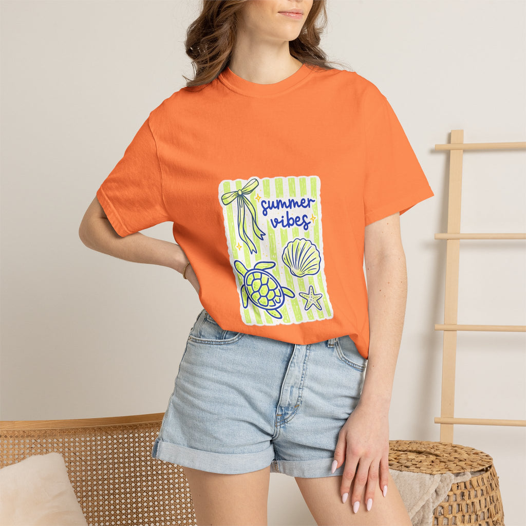 Summer Vibes Sea Life T-Shirt — Turtle & Shell Beach Graphic Tee