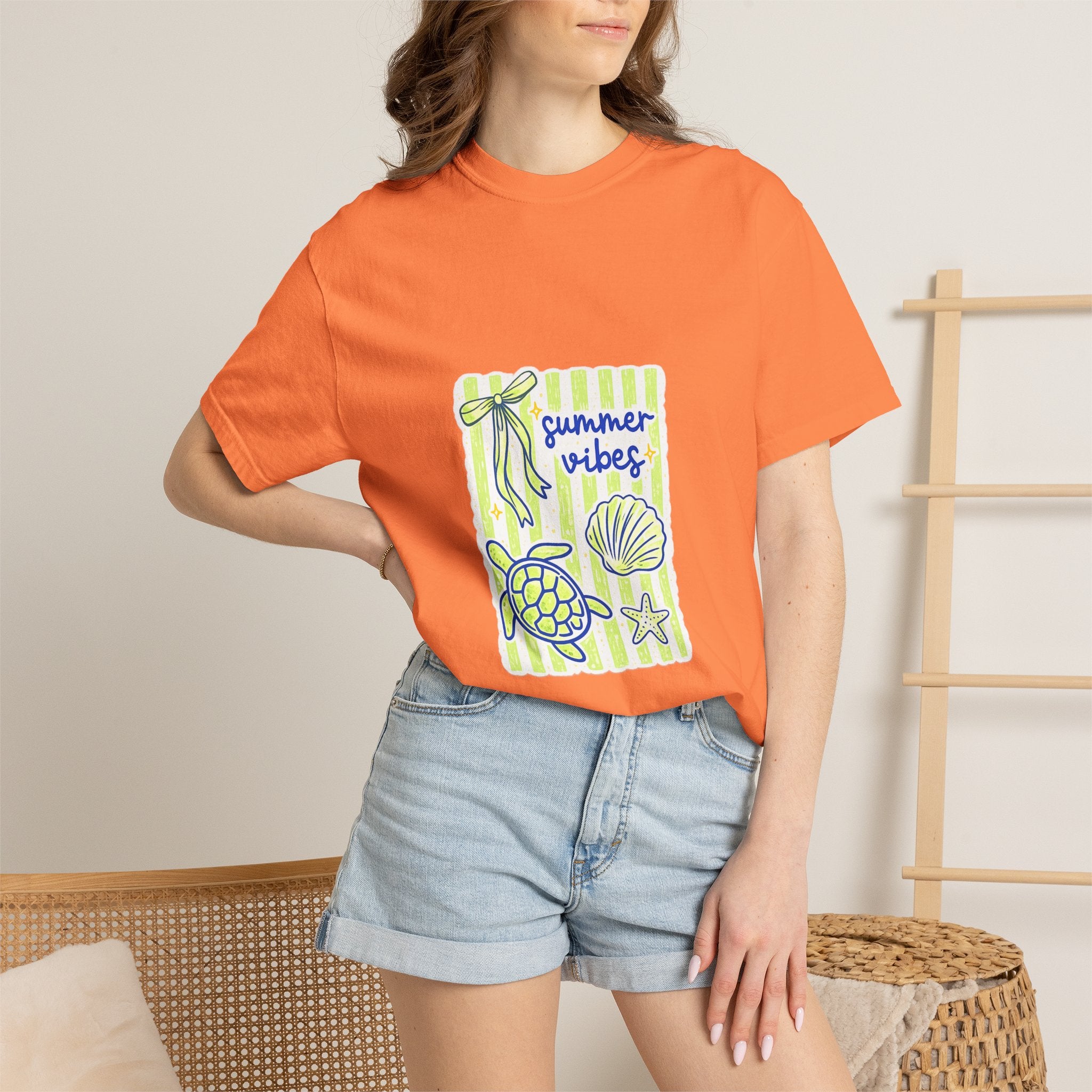 Summer Vibes Sea Life T-Shirt — Turtle & Shell Beach Graphic Tee