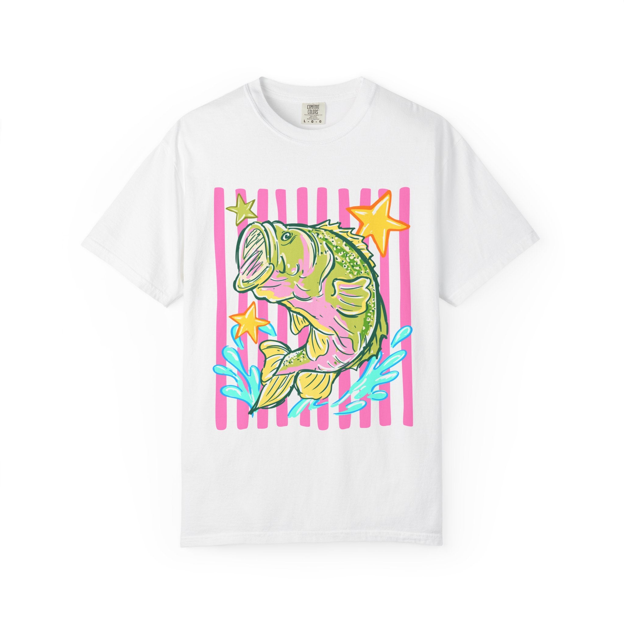 Bass Catch Graphic T-Shirt — Neon Fishing Tee
