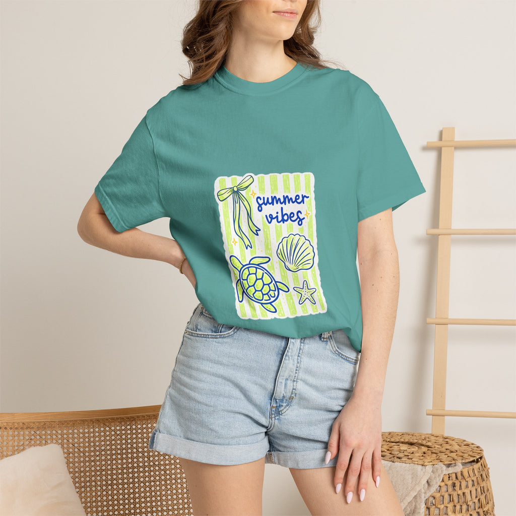 Summer Vibes Sea Life T-Shirt — Turtle & Shell Beach Graphic Tee