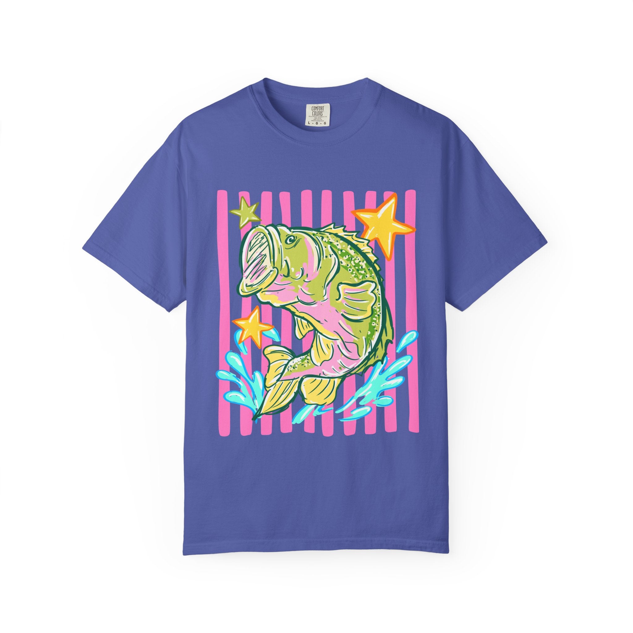 Bass Catch Graphic T-Shirt — Neon Fishing Tee